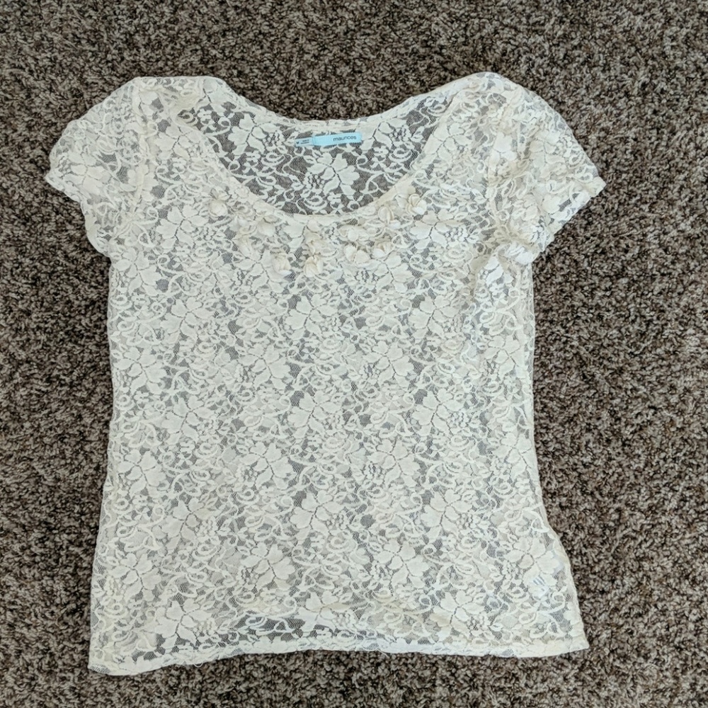 Sheer lace top